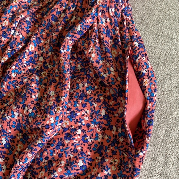 Gap Pink Floral Tie-Sleeve Wrap Dress - Picture 7 of 8